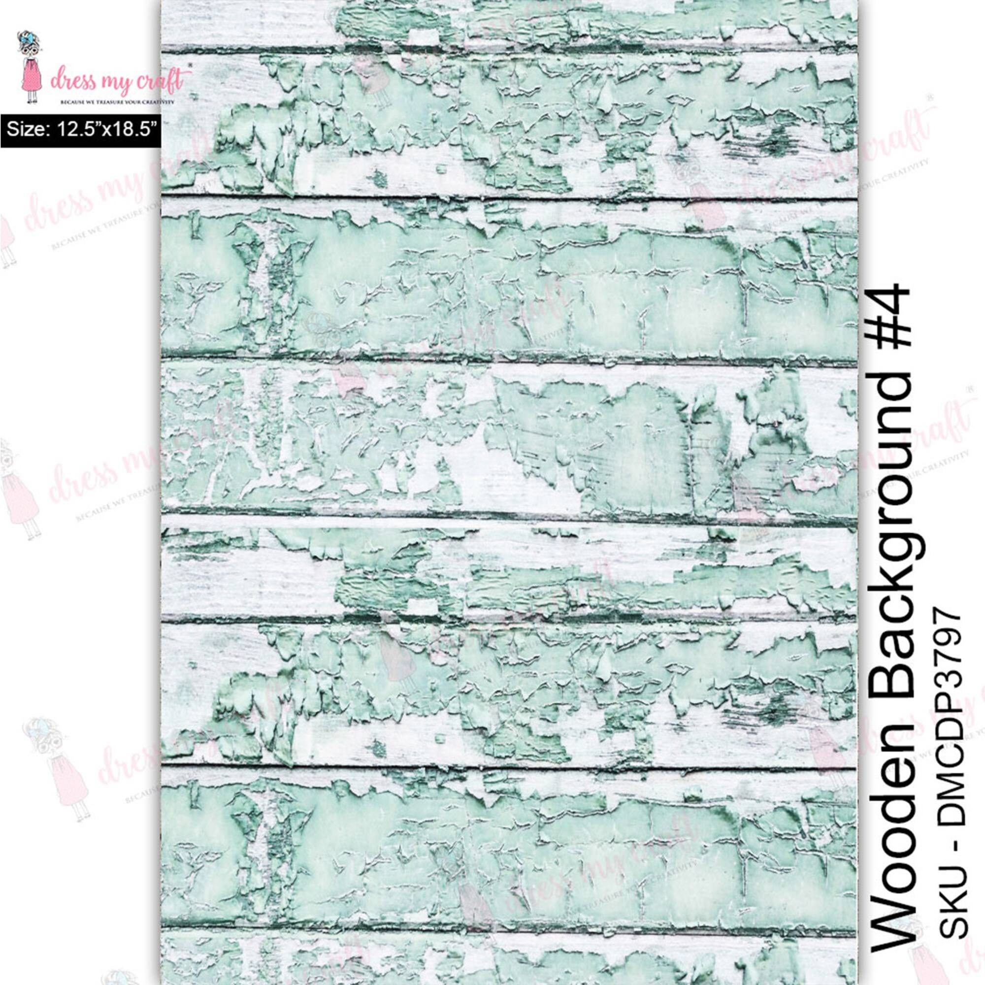 Dress My Craft Transfer Me Sheet 12.5"X18.5"-Wood Background #4